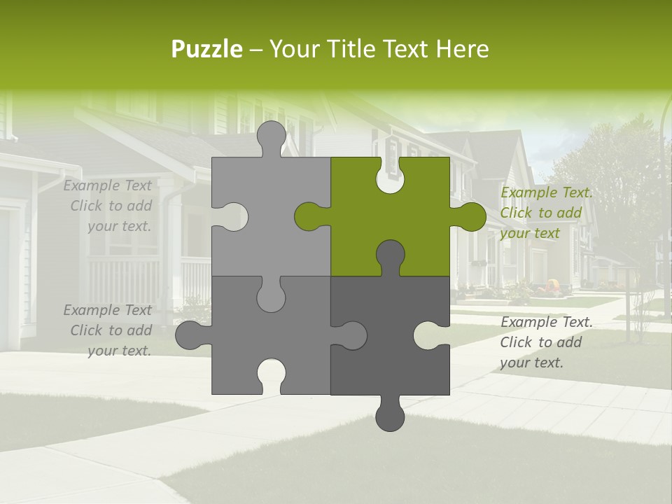 Friendly Neighborhood, A Child's Toys Visible In The Background. Also Available In Vertical. PowerPoint Template