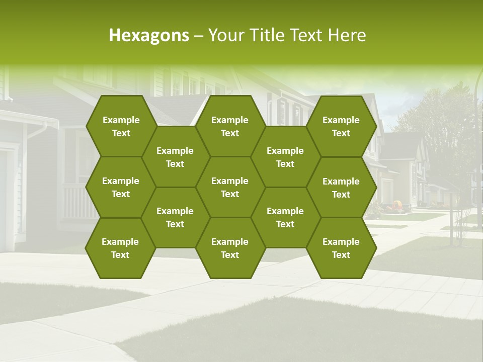 Friendly Neighborhood, A Child's Toys Visible In The Background. Also Available In Vertical. PowerPoint Template