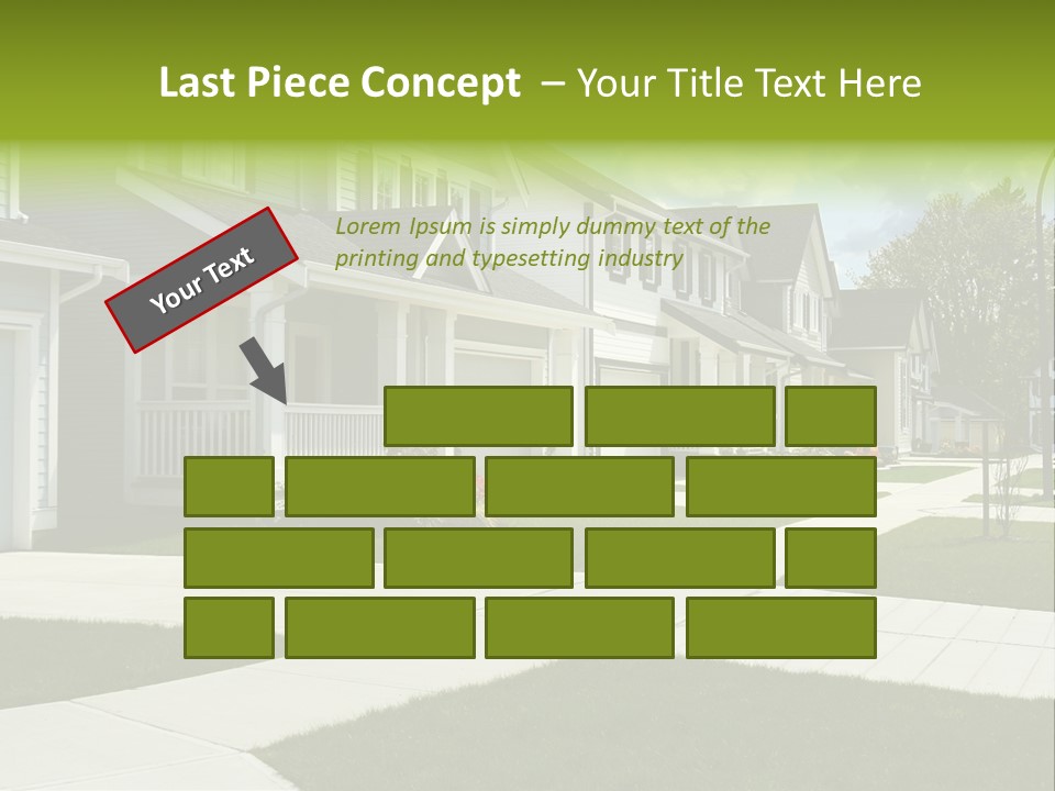 Friendly Neighborhood, A Child's Toys Visible In The Background. Also Available In Vertical. PowerPoint Template