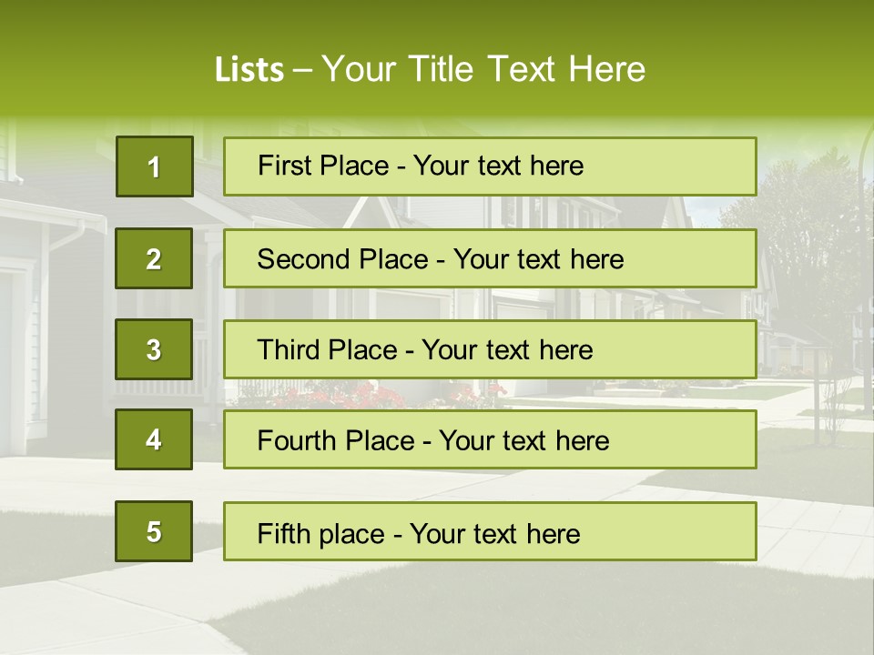 Friendly Neighborhood, A Child's Toys Visible In The Background. Also Available In Vertical. PowerPoint Template