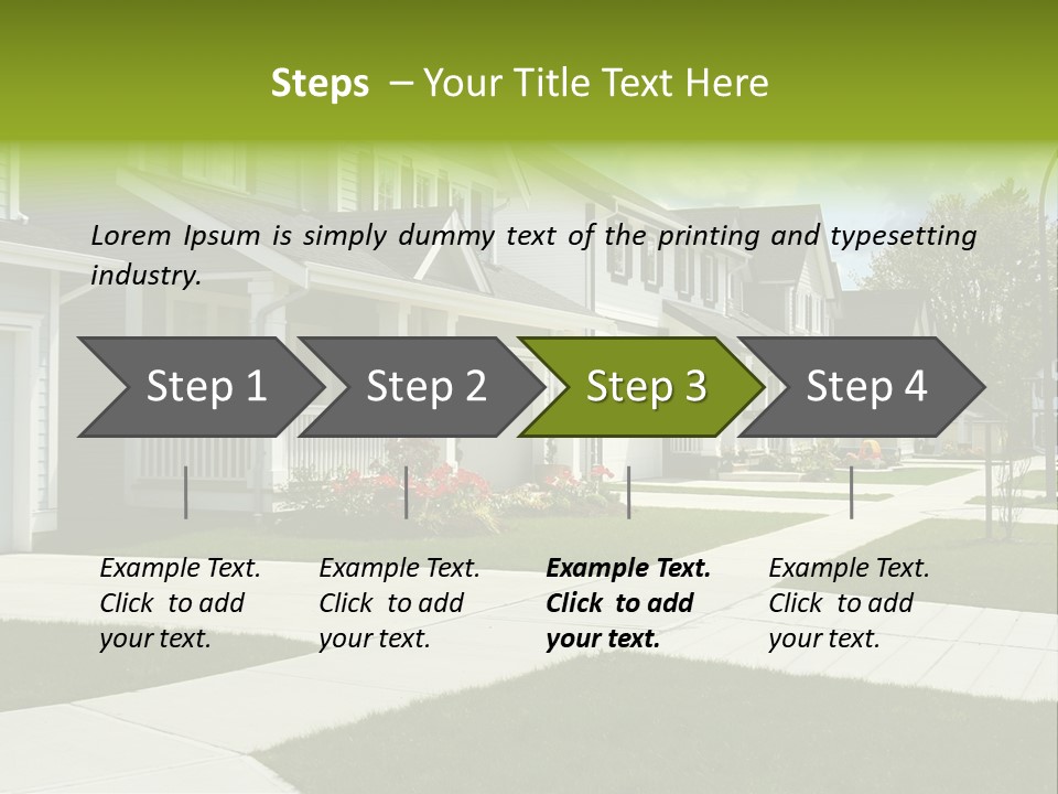 Friendly Neighborhood, A Child's Toys Visible In The Background. Also Available In Vertical. PowerPoint Template