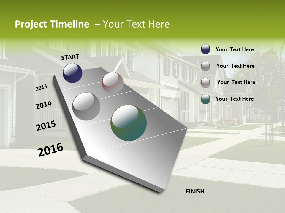 Friendly Neighborhood, A Child's Toys Visible In The Background. Also Available In Vertical. PowerPoint Template