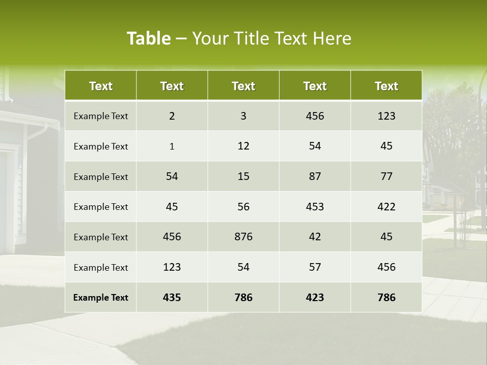 Friendly Neighborhood, A Child's Toys Visible In The Background. Also Available In Vertical. PowerPoint Template