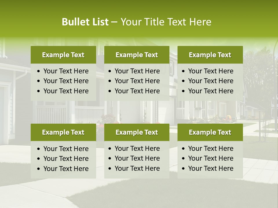 Friendly Neighborhood, A Child's Toys Visible In The Background. Also Available In Vertical. PowerPoint Template