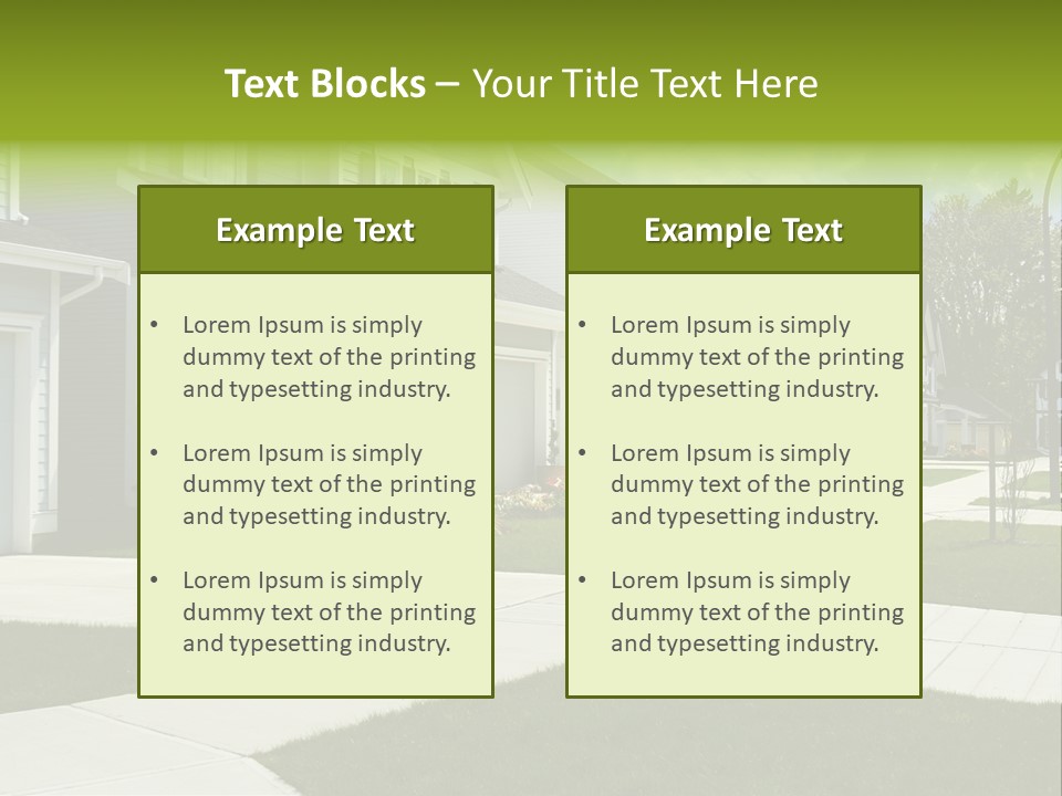 Friendly Neighborhood, A Child's Toys Visible In The Background. Also Available In Vertical. PowerPoint Template