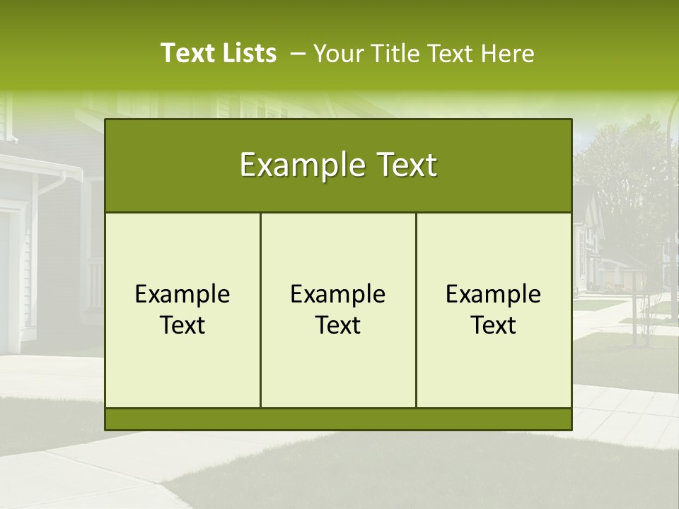 Friendly Neighborhood, A Child's Toys Visible In The Background. Also Available In Vertical. PowerPoint Template