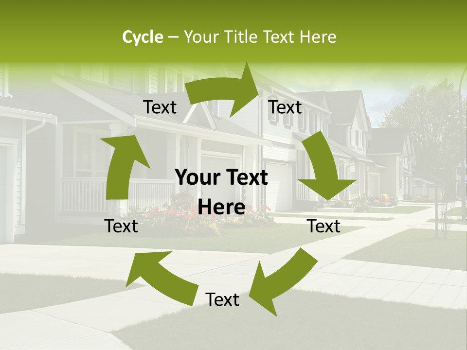 Friendly Neighborhood, A Child's Toys Visible In The Background. Also Available In Vertical. PowerPoint Template