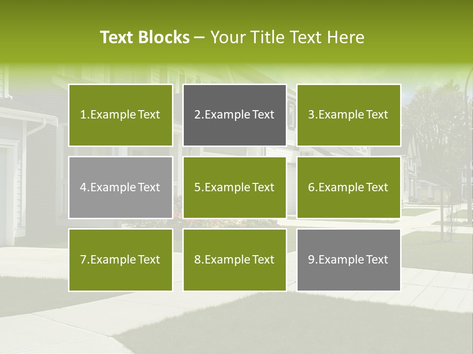 Friendly Neighborhood, A Child's Toys Visible In The Background. Also Available In Vertical. PowerPoint Template