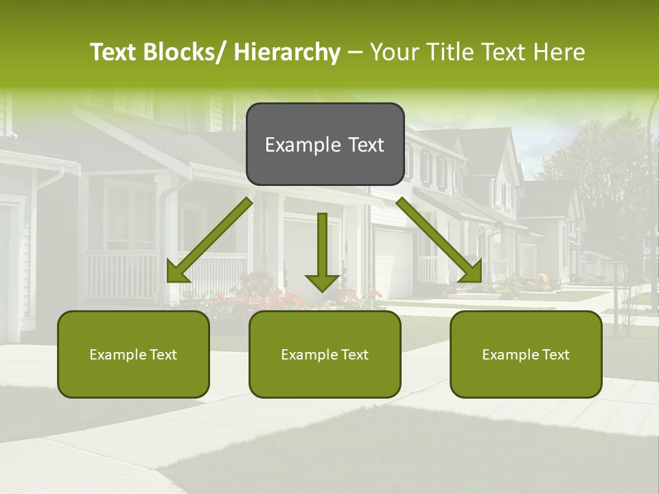 Friendly Neighborhood, A Child's Toys Visible In The Background. Also Available In Vertical. PowerPoint Template