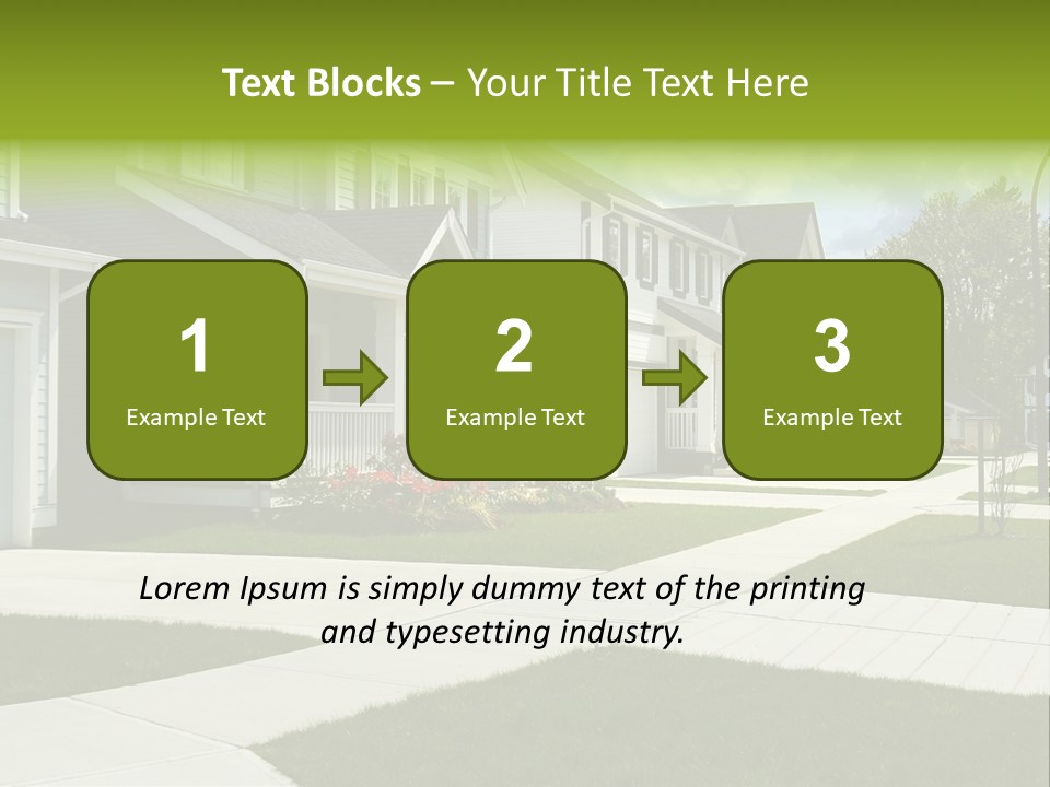 Friendly Neighborhood, A Child's Toys Visible In The Background. Also Available In Vertical. PowerPoint Template