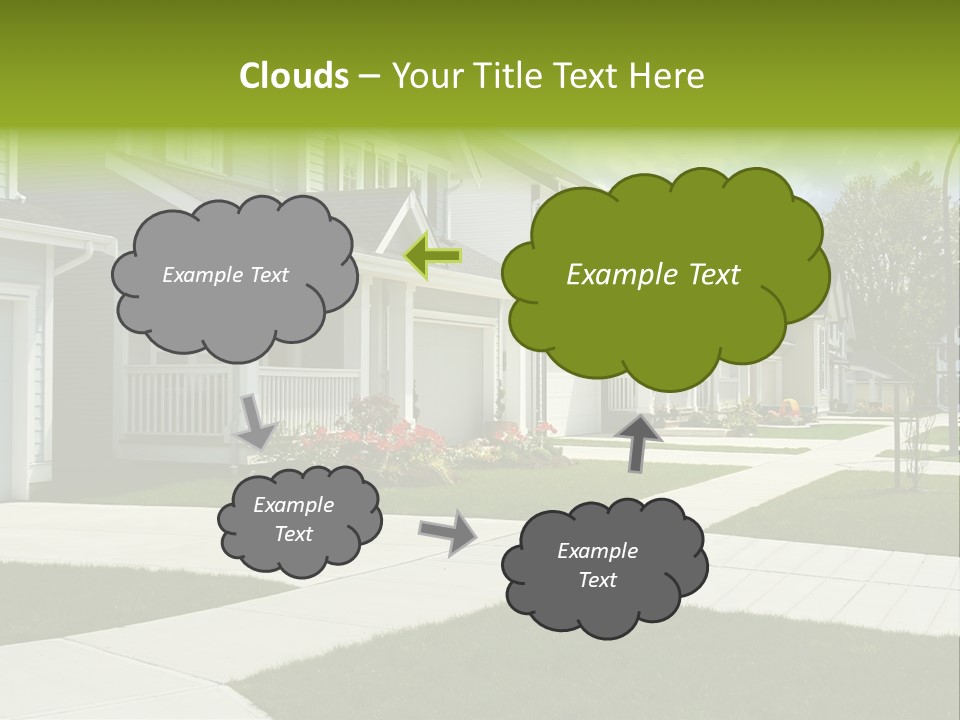 Friendly Neighborhood, A Child's Toys Visible In The Background. Also Available In Vertical. PowerPoint Template