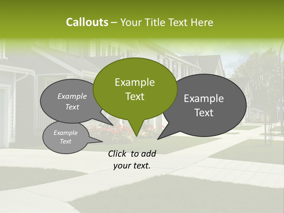 Friendly Neighborhood, A Child's Toys Visible In The Background. Also Available In Vertical. PowerPoint Template