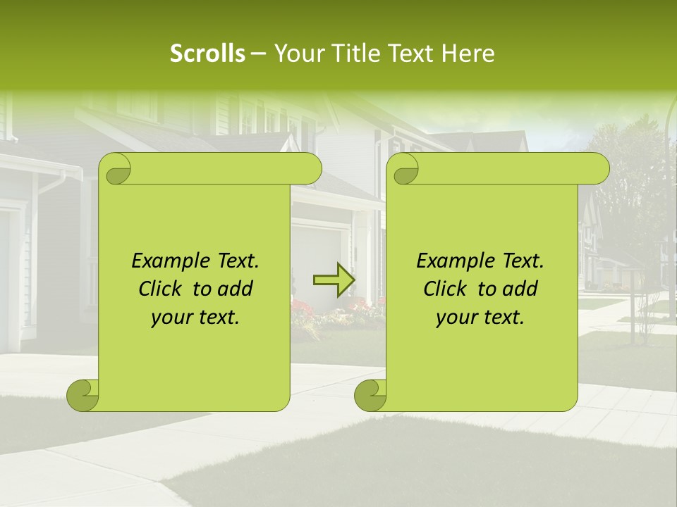 Friendly Neighborhood, A Child's Toys Visible In The Background. Also Available In Vertical. PowerPoint Template