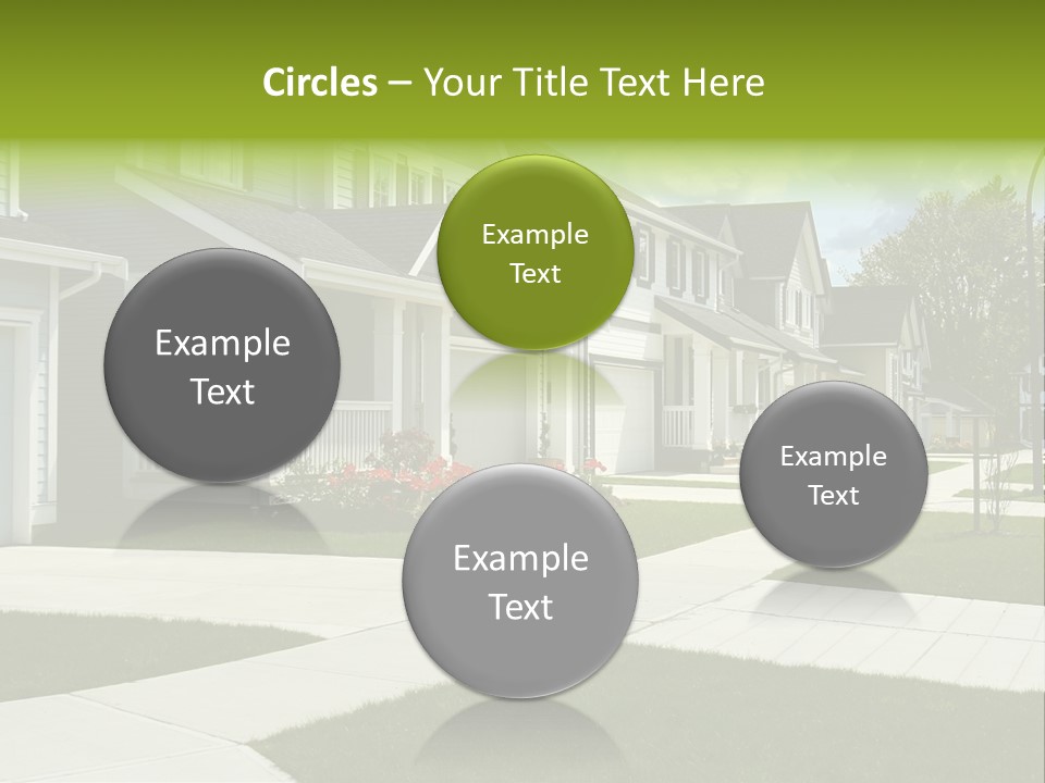 Friendly Neighborhood, A Child's Toys Visible In The Background. Also Available In Vertical. PowerPoint Template