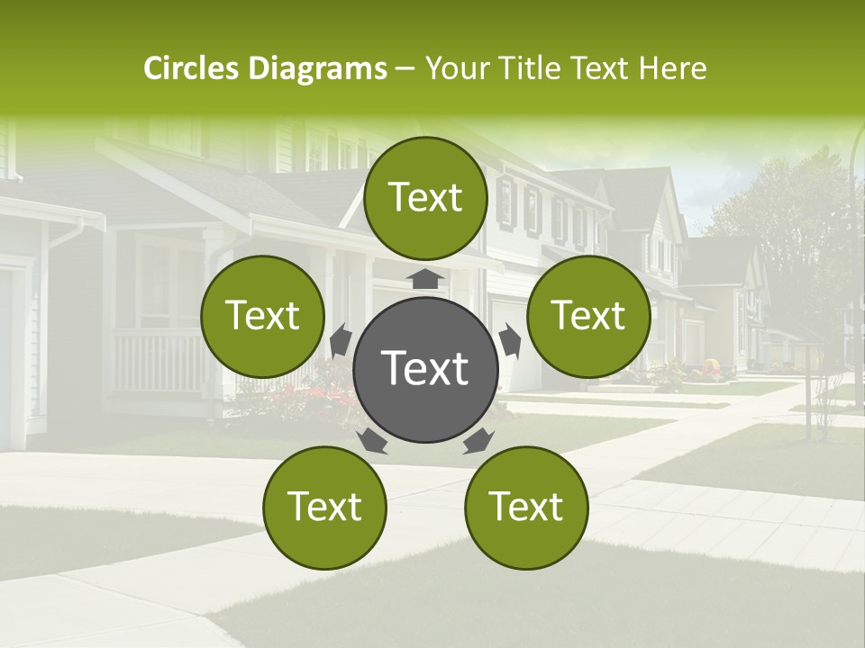 Friendly Neighborhood, A Child's Toys Visible In The Background. Also Available In Vertical. PowerPoint Template