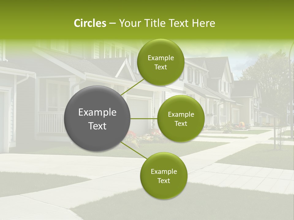 Friendly Neighborhood, A Child's Toys Visible In The Background. Also Available In Vertical. PowerPoint Template