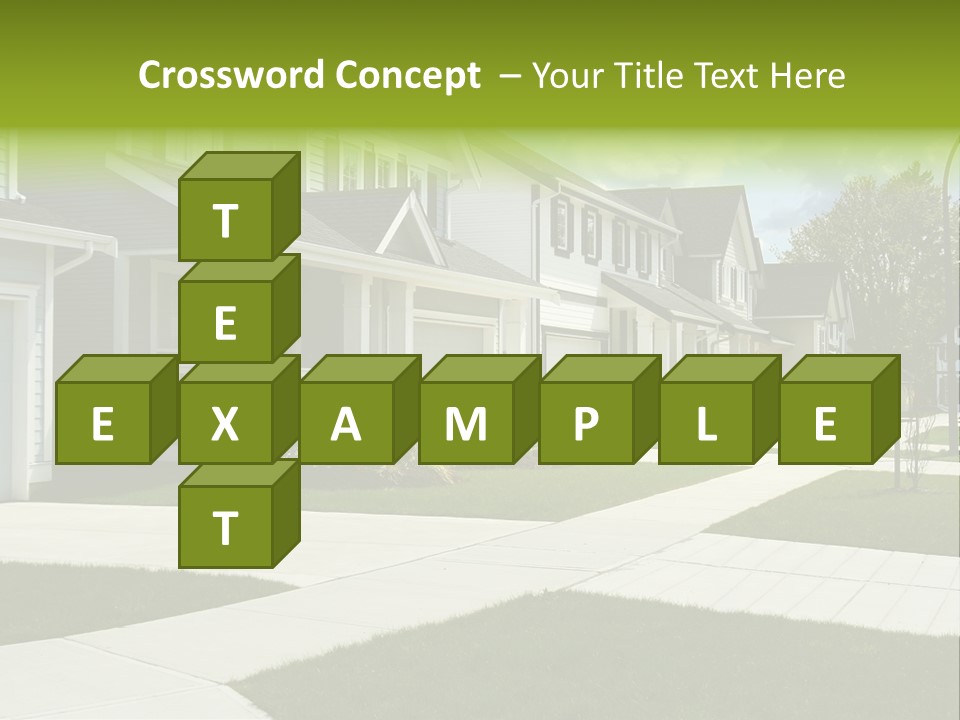 Friendly Neighborhood, A Child's Toys Visible In The Background. Also Available In Vertical. PowerPoint Template