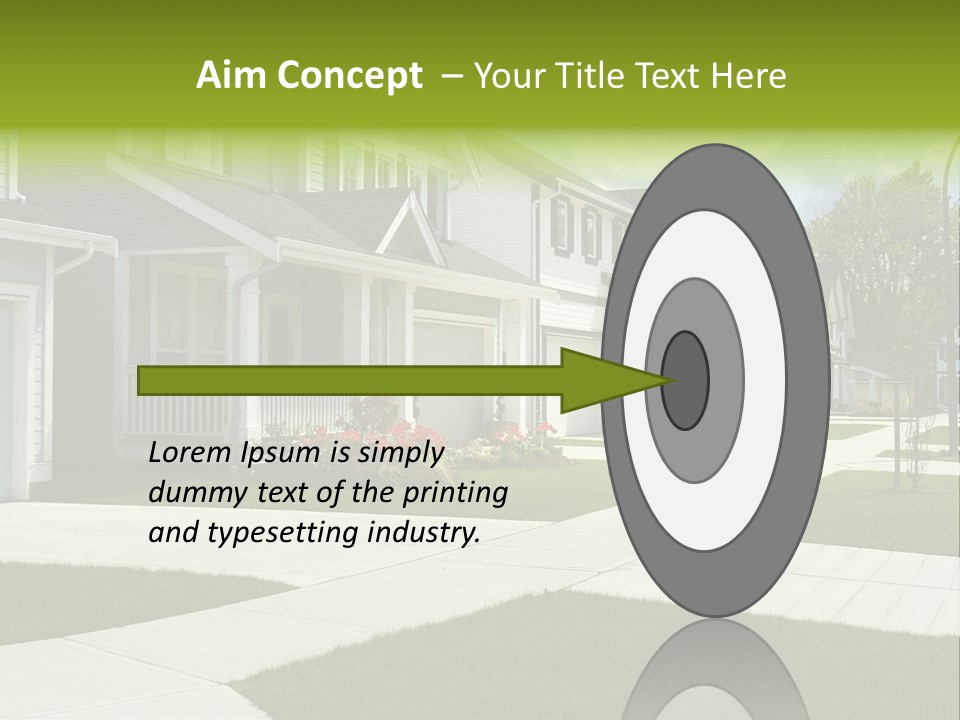 Friendly Neighborhood, A Child's Toys Visible In The Background. Also Available In Vertical. PowerPoint Template