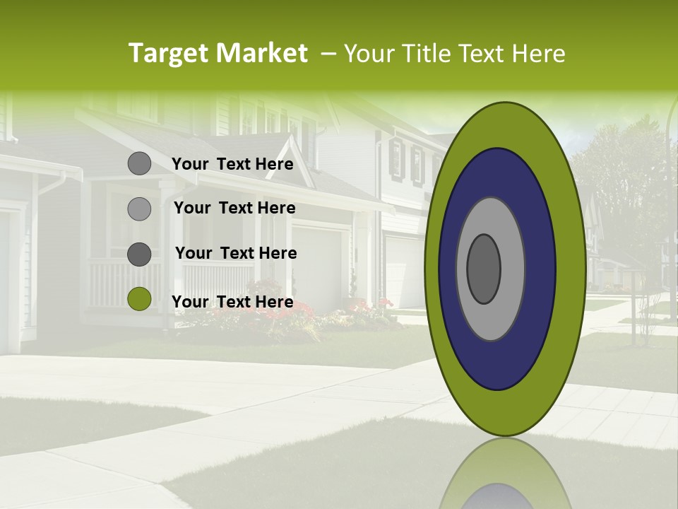 Friendly Neighborhood, A Child's Toys Visible In The Background. Also Available In Vertical. PowerPoint Template