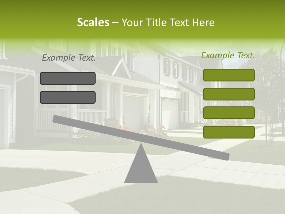 Friendly Neighborhood, A Child's Toys Visible In The Background. Also Available In Vertical. PowerPoint Template