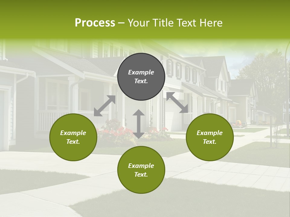 Friendly Neighborhood, A Child's Toys Visible In The Background. Also Available In Vertical. PowerPoint Template