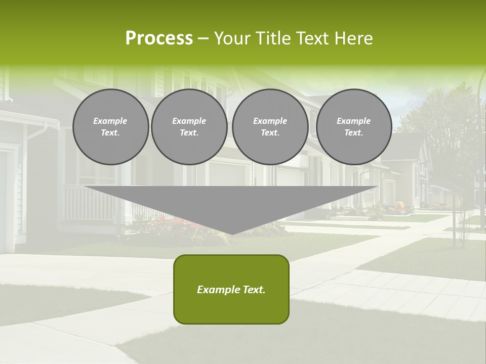 Friendly Neighborhood, A Child's Toys Visible In The Background. Also Available In Vertical. PowerPoint Template
