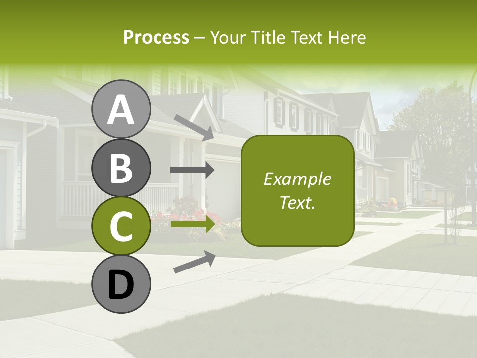 Friendly Neighborhood, A Child's Toys Visible In The Background. Also Available In Vertical. PowerPoint Template