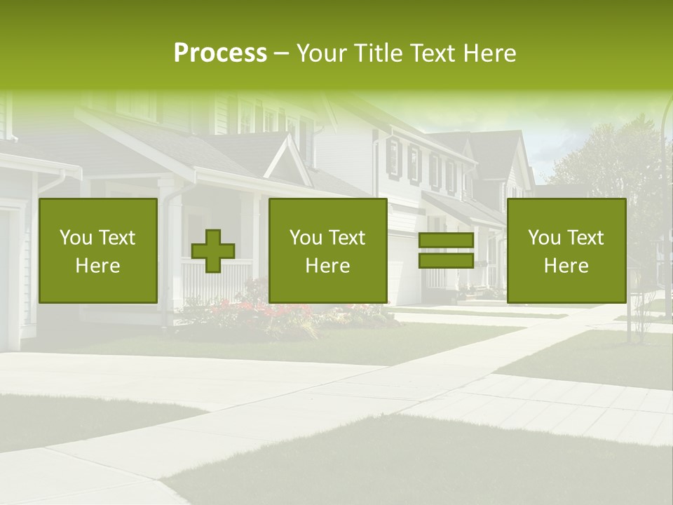 Friendly Neighborhood, A Child's Toys Visible In The Background. Also Available In Vertical. PowerPoint Template