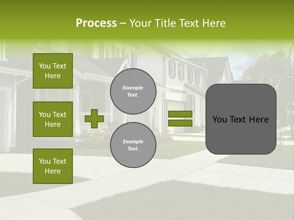 Friendly Neighborhood, A Child's Toys Visible In The Background. Also Available In Vertical. PowerPoint Template