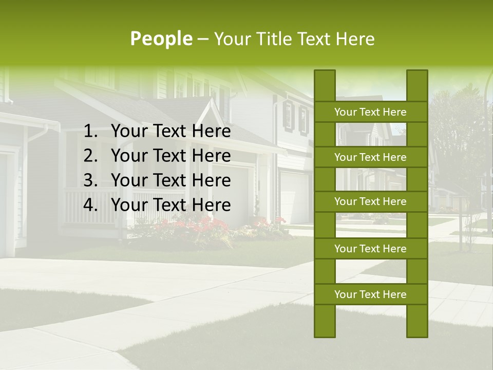 Friendly Neighborhood, A Child's Toys Visible In The Background. Also Available In Vertical. PowerPoint Template