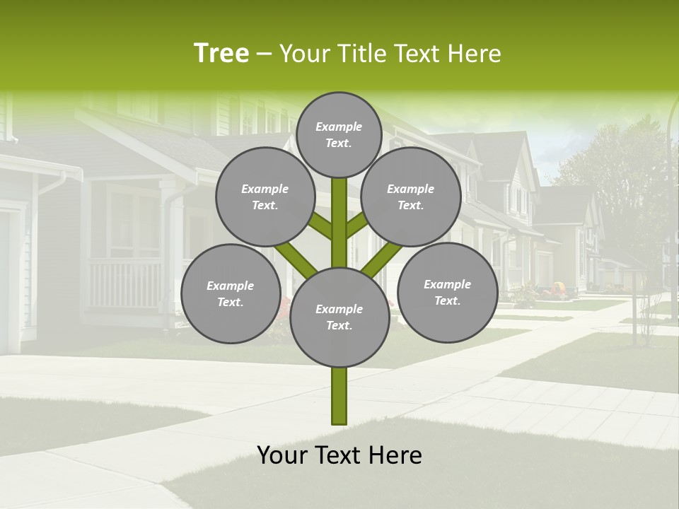 Friendly Neighborhood, A Child's Toys Visible In The Background. Also Available In Vertical. PowerPoint Template