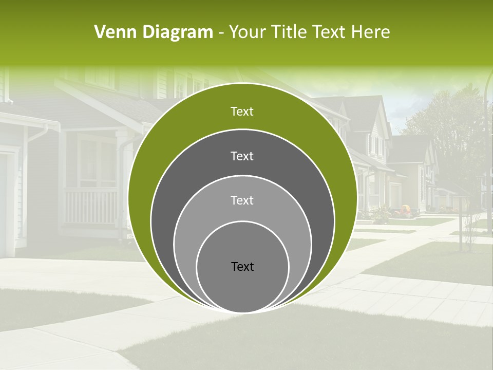 Friendly Neighborhood, A Child's Toys Visible In The Background. Also Available In Vertical. PowerPoint Template
