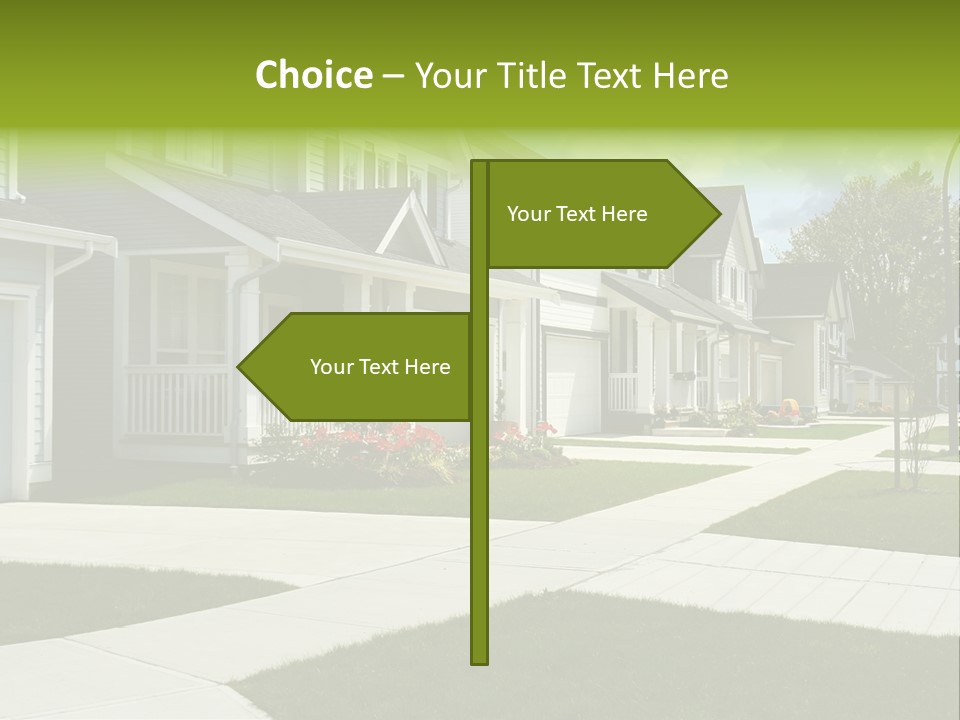 Friendly Neighborhood, A Child's Toys Visible In The Background. Also Available In Vertical. PowerPoint Template