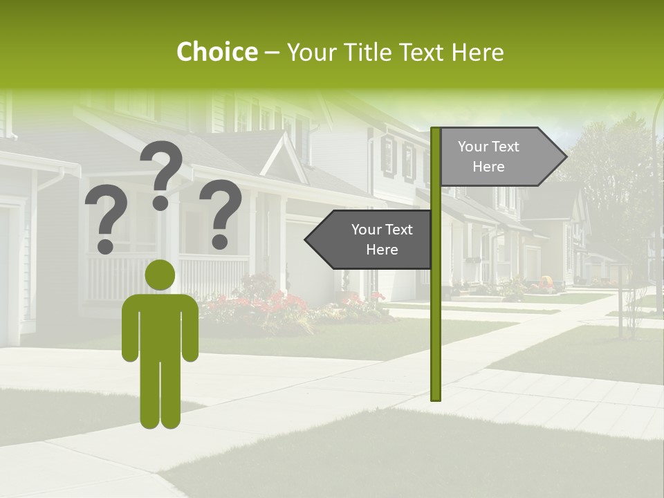 Friendly Neighborhood, A Child's Toys Visible In The Background. Also Available In Vertical. PowerPoint Template