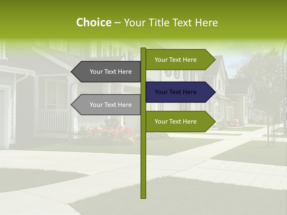 Friendly Neighborhood, A Child's Toys Visible In The Background. Also Available In Vertical. PowerPoint Template