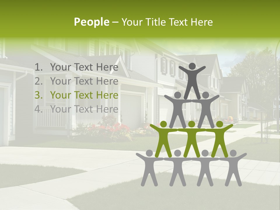 Friendly Neighborhood, A Child's Toys Visible In The Background. Also Available In Vertical. PowerPoint Template