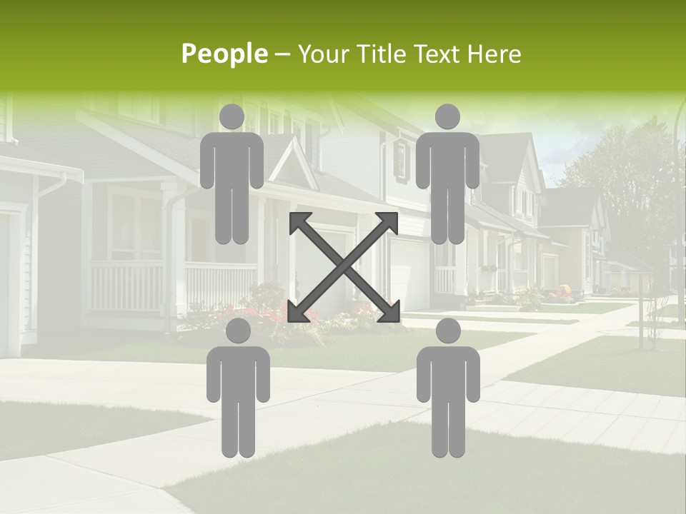 Friendly Neighborhood, A Child's Toys Visible In The Background. Also Available In Vertical. PowerPoint Template