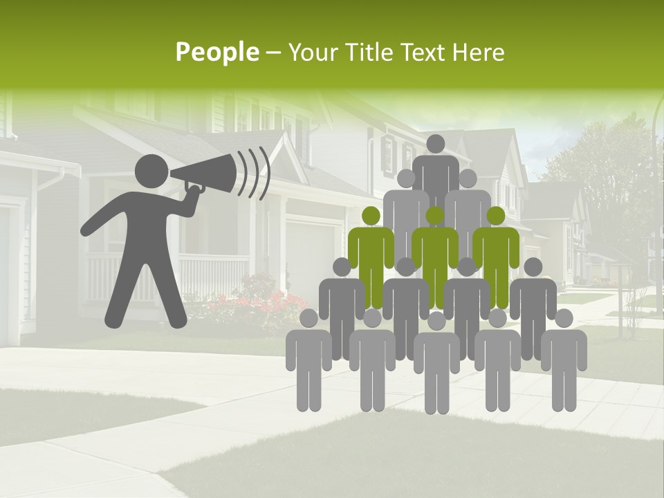 Friendly Neighborhood, A Child's Toys Visible In The Background. Also Available In Vertical. PowerPoint Template