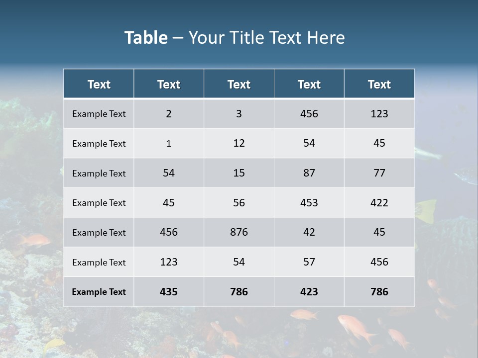 A Group Of Yellow And Black Fish On A Coral Reef PowerPoint Template