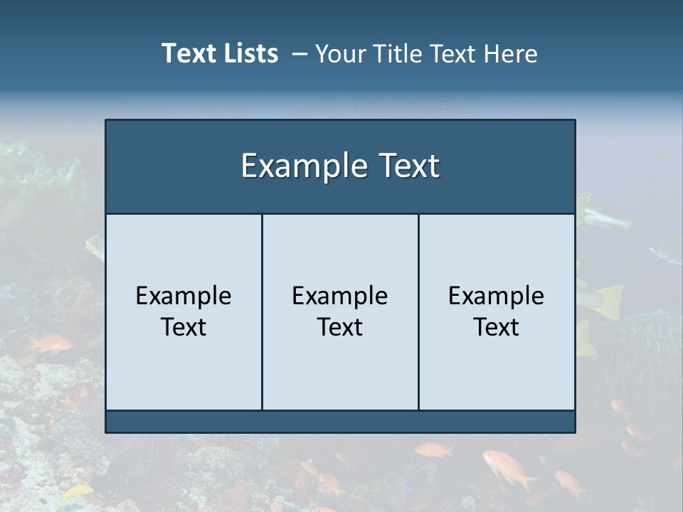 A Group Of Yellow And Black Fish On A Coral Reef PowerPoint Template