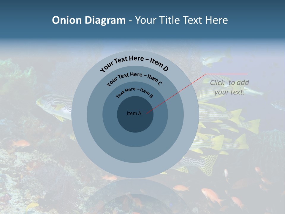 A Group Of Yellow And Black Fish On A Coral Reef PowerPoint Template