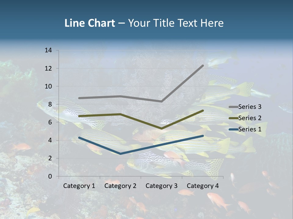 A Group Of Yellow And Black Fish On A Coral Reef PowerPoint Template