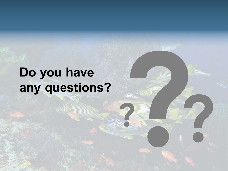 A Group Of Yellow And Black Fish On A Coral Reef PowerPoint Template