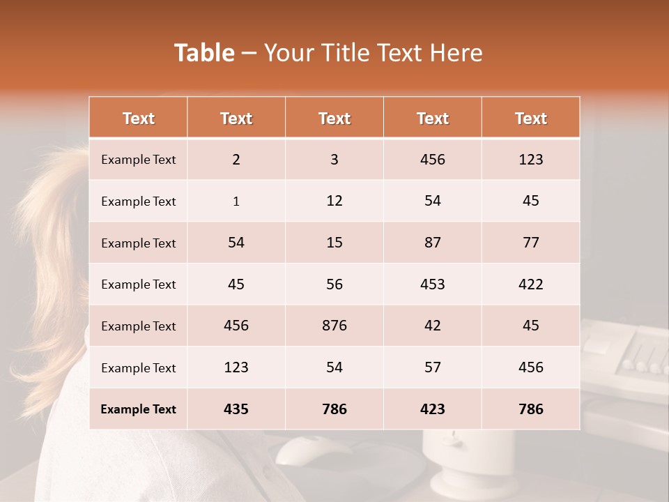 A Woman With A Headset Is Sitting In Front Of A Computer PowerPoint Template