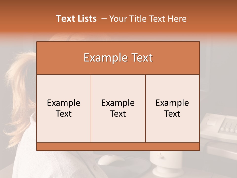 A Woman With A Headset Is Sitting In Front Of A Computer PowerPoint Template