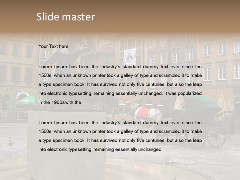 City Center Of Warsaw, Poland PowerPoint Template