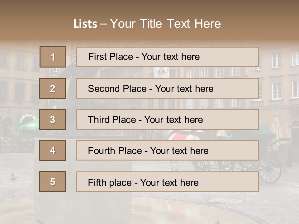 City Center Of Warsaw, Poland PowerPoint Template
