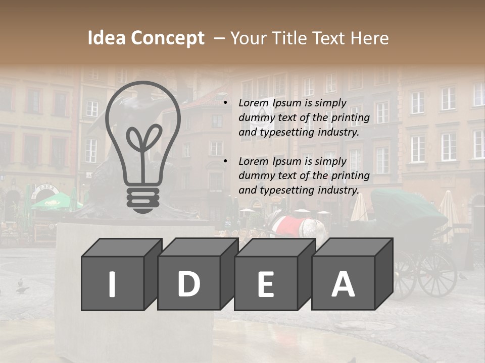 City Center Of Warsaw, Poland PowerPoint Template