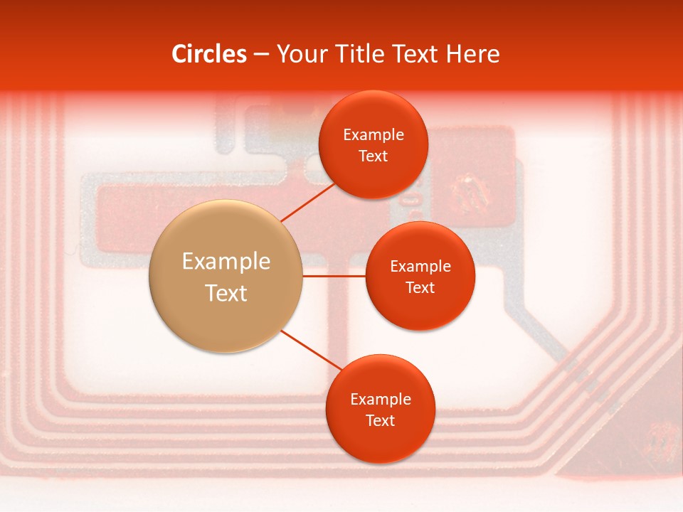 Close Up Pictures Of A Rfid Tag Showing The Chip And Antennas PowerPoint Template