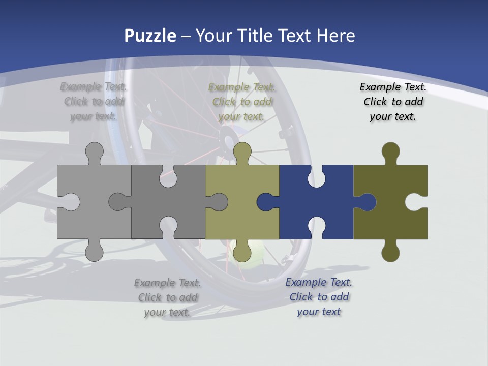 A Wheelchair Bound Athlete On The Tennis Court - Showing The Angle Of The Wheel And The Tennis Ball Being Held In PowerPoint Template